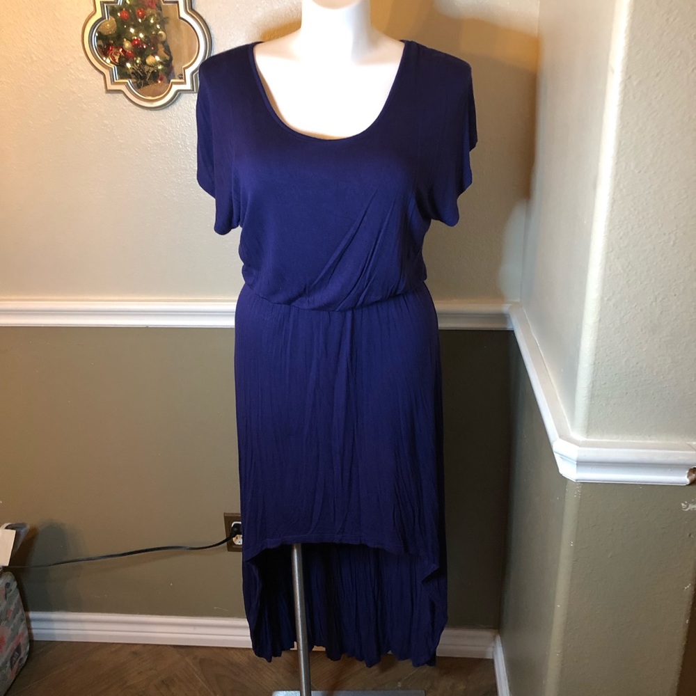 Delicious blue dip hem dress